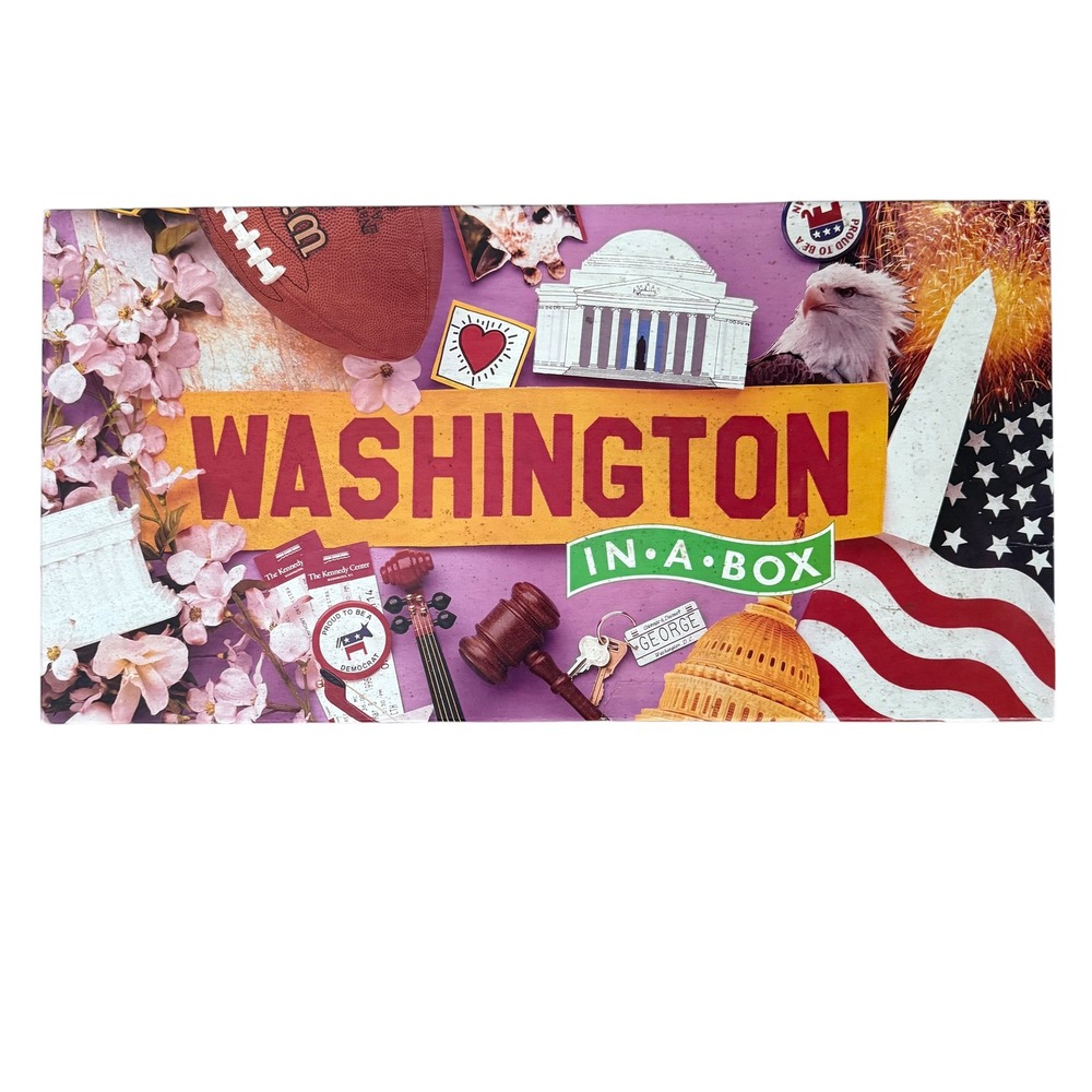 Late for the Sky Washington In-A-Box Board Game DC Theme Vintage
